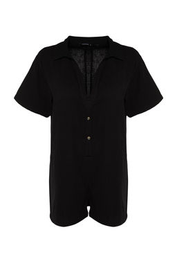 Siyah Dokuma Plaj Mini Tulum TBESS23TU00001