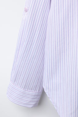 STRIPED POPLIN SHIRT AND RIBBED T-SHIRT PACK - Zara фото 7