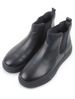 05-X30310A-7 DK. BLUE Ботинки демисезонные мужские (натуральная кожа, байка)