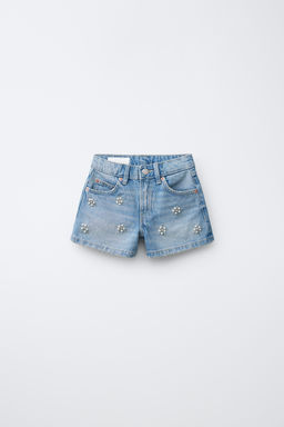 BERMUDA DENIM PERLAS / Azul