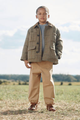 CHECK FAUX SHEARLING COAT WITH WOOL LIMITED EDITION