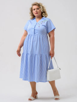 Платье 100% хлопок Шалфей