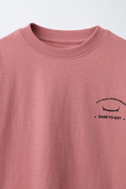CAMISETA ESTAMPADO LOGO / Rosa palo - Zara фото 3