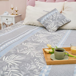 Покрывало хлопковое Этель Листья 200х2405 см, 100%хлопок, 300гр/м2  фото 4