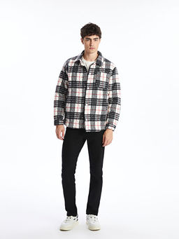 Regular Fit Uzun Kollu Ekose Erkek G?mlek Ceket