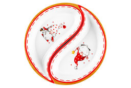 Тарелка под оливки 100 мл 15*15*3,5 см Весёлые гномики на деревянной подставке - Elan gallery фото 19