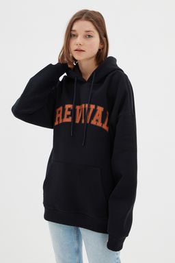 TRENDYOL MAN Kiremit Oversize/Genis Kesim Kapusonlu Ici Polar/S?cak Tutan Pamuk Unisex Sweatshirt TMNAW22SW1462 - Trendyolmilla фото 15