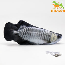 Игрушка для кошек Толстолобик с двигающимся хвостом и с USB-зарядкой, 28 см
