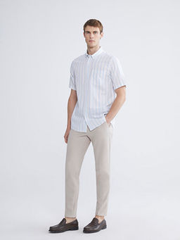 Regular Fit ?izgili Erkek G?mlek