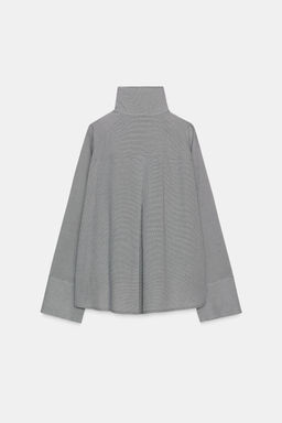 OVERSIZE CHECK SHIRT WITH FLAP POCKET ZW COLLECTION - Zara фото 6