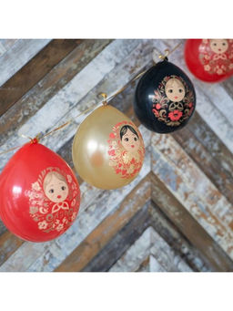 Воздушные шары латексные 12" «Русский стиль. Матрешки», набор 15 шт.