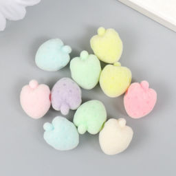 Набор бусин для творчества бархатное напыление «Клубничка», набор 10 шт., 1.2×1.3×1.7 см