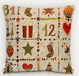 Предпраздничный день - гобеленовая наволочка 32х32 см