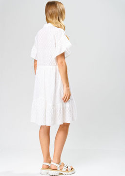 Платье LAIKONY 123 молочный, шитье с полоской  фото 4