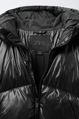 WATER-REPELLENT QUILTED COAT WITH HOODIE - Zara фото 5