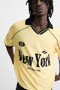 RETRO FOOTBALL PRINT POLO SHIRT - Zara фото 6
