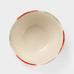 Салатник новогодний Доляна «Легенда Севера», 800 мл, d=14.5 см, керамика, бежевый