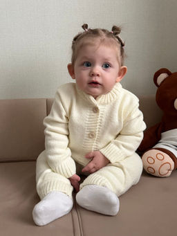 Молочный полушерстяной комбинезон - Kogankids фото 4