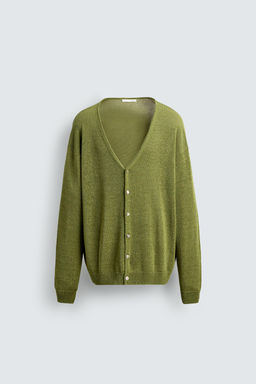 LINEN BLEND CARDIGAN - Zara фото 8