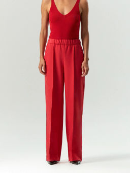 Брюки широкого кроя на резинке, Брюки D408/albussa - Emka фото 4