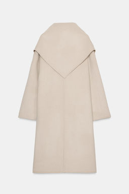 OVERSIZED WOOL BLEND COAT WITH SCARF ZW COLLECTION