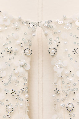 SEQUINNED BEADED CARDIGAN - Zara фото 9