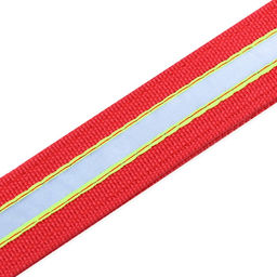 Ошейник четырехслойный светоотражающий с вертлюгом, 71 х 5 см, ОШ 55-65 см, красный - Пижон фото 8