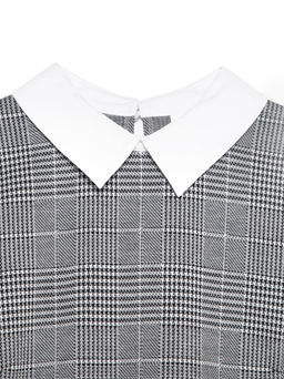 CONTE Платье с имитацией рубашки LPL 1052 grey-ivory check - Conte elegant фото 6