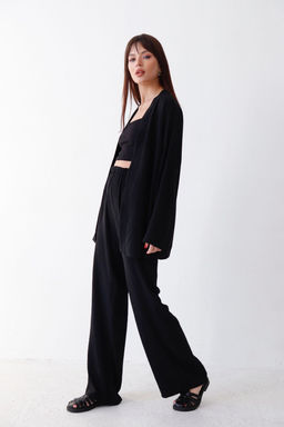 9192 Костюм из кимоно и брюк-палаццо чёрный - Martichelli фото 4