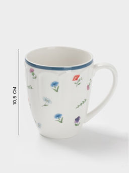 Кружка Доляна Романс 400 мл, 12.3?9?10.5 см, фарфор, белая