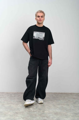 Футболка оверсайз унисекс "Юбилейная " черный