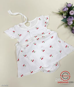 Боди-платье из мягкой ткани муслина