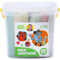 Мелки цветные, 10 цветов, 29 штук Союзмультфильм