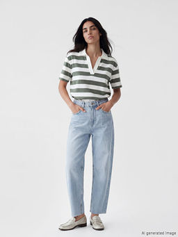 Barrel Fit Kad?n Jean Pantolon