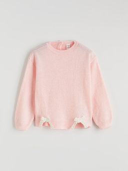 Bisiklet Yaka K?z ?ocuk Triko Kazak