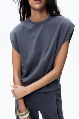 WASHED INTERLOCK T-SHIRT - Zara фото 18