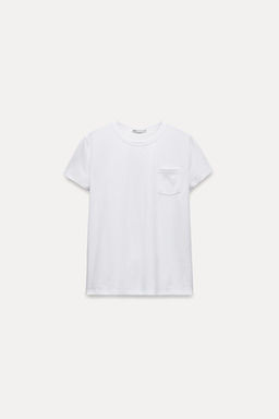T-SHIRT WITH POCKET - Zara фото 9