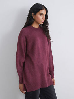 Bisiklet Yaka Oversize Kad?n Triko Tunik