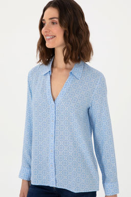 Kad_n A__k Mavi Uzun Kollu G_mlek Sepette S_rpriz _ndirim - U.s. polo assn фото 3