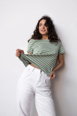 Футболка ТП 145п-7 Зеленый / экрю