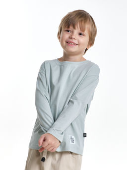 Базовый лонгслив для мальчика 22-6007 белый - Mini maxi фото 7