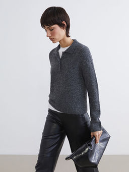 Polo Yaka Kad?n Triko Kazak