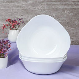 Набор суповых квадратных тарелок 4 штуки 750 мл 170 мм тарелка глубокая белый / FSW-75XN (WHITE) /уп 12/ С - Галеонтрейд фото 2