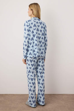 Trendyolmilla Pembe %100 Pamuklu Leopar Kalpli Orme Pijama Tak?m? THMAW25PT00142  фото 11