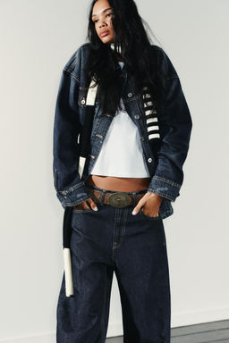 TRF STRAIGHT HIGH-WAIST JEANS WITH BELT LOOPS - Zara фото 6