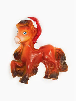 Цена за 2 шт. Магнит новогодний на холодильник «Лошадь в колпаке»