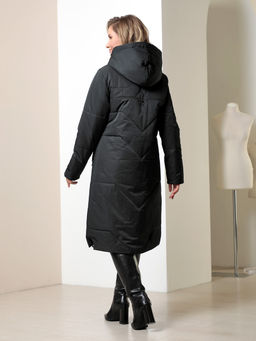 25405 Пальто черный - Dizzyway фото 5