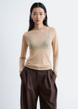 Top transparente de punto fino - H&m фото 3