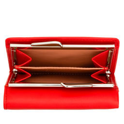 Итальянский женский кожаный кошелек DuDu серии Corsica | огненно-красный - Dudubags фото 5