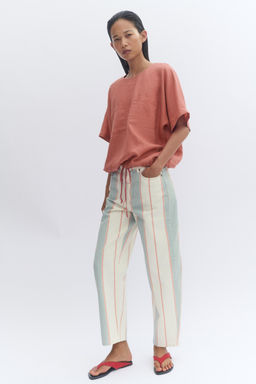 TOP LINO 100% CORDONES ZW COLLECTION / Coral